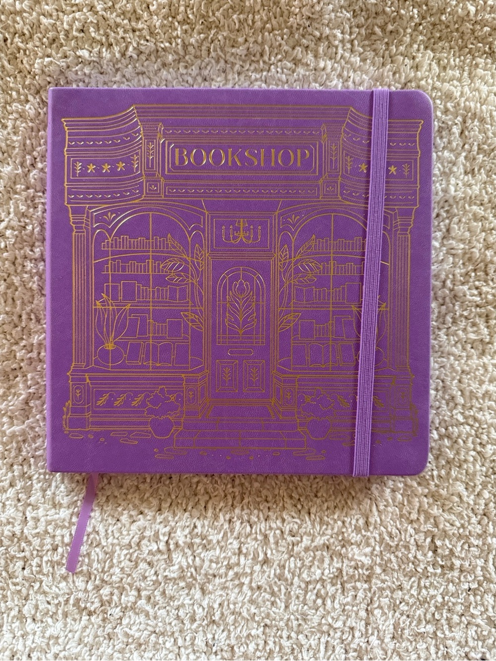 Purple Bookshop leather Journal with Gold Foil ILLUMICRATE edition